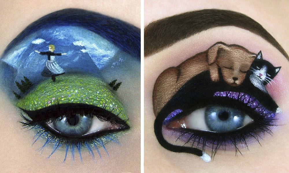  Esta artista utiliza sus ojos como si fueran auténticos lienzos