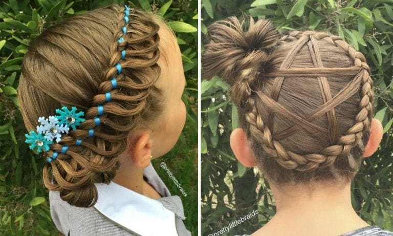 Las trenzas que logra hacerle esta mamá a su hija son impresionantes