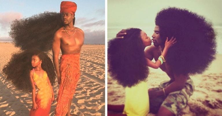 Un padre y su hija conquistan Internet con sus peinados y su actitud
