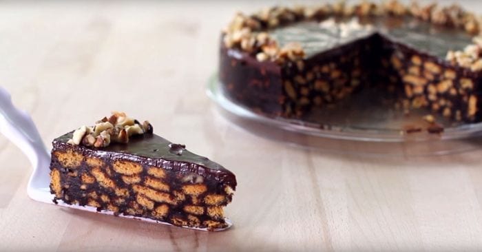 tarta chocolate galletas mosaico