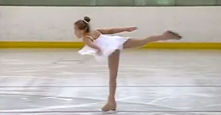 Te va a fascinar la actuación de la niña de 7 años que se convirtió en la reina de la pista de hielo