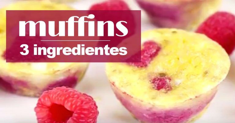 Solo necesitas 3 ingredientes para hacer los muffins más sanos y deliciosos