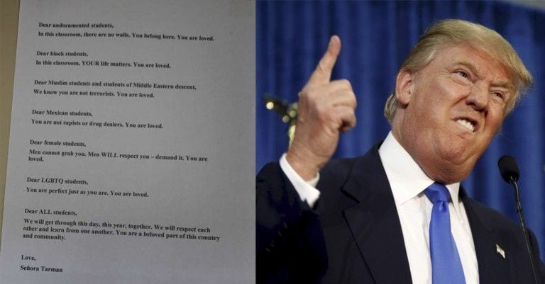 La carta de una profesora a sus alumnos tras la victoria de Donald Trump que se ha hecho viral