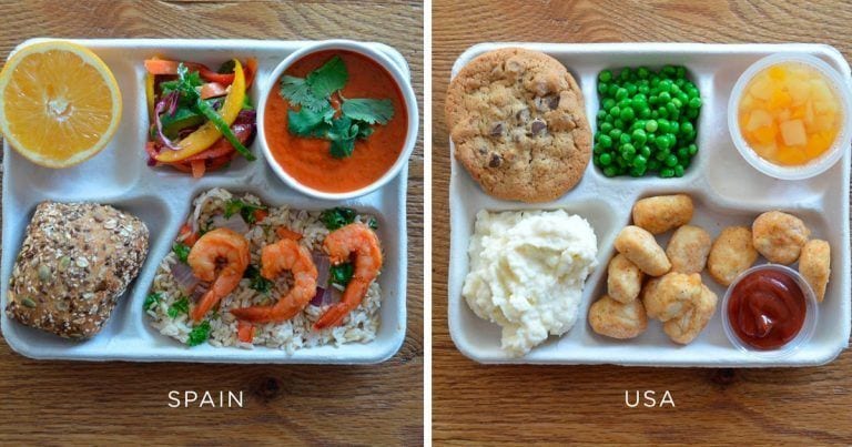 Así de diferente es la comida que se sirve en colegios de 10 países diferentes