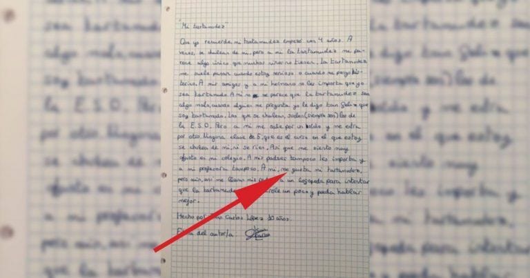 La carta de un niño tartamudo: inspiradora y esclarecedora