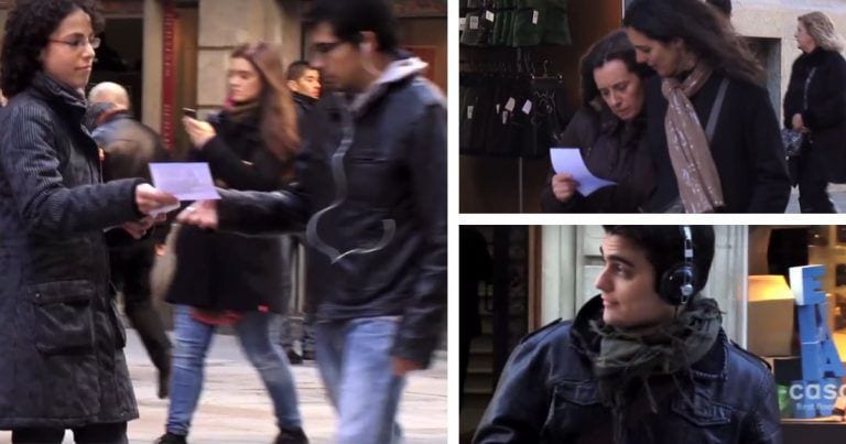 Cuando la gente se da cuenta de lo que pone en el folleto reacciona de manera inesperada
