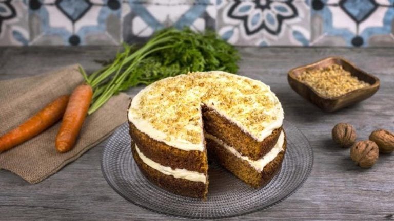 Tarta de zanahoria, sana y fácil